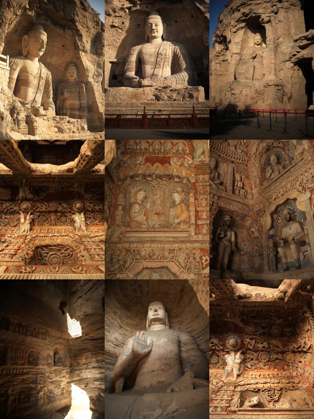 Rows of sacred figures reveal the extraordinary scale and detail of Yungang's Buddhist art.